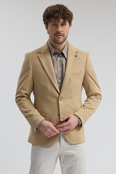 Frappoli Savue Men's Light Camel Cotton Blended Lycra Stretch Fabric Sports B...