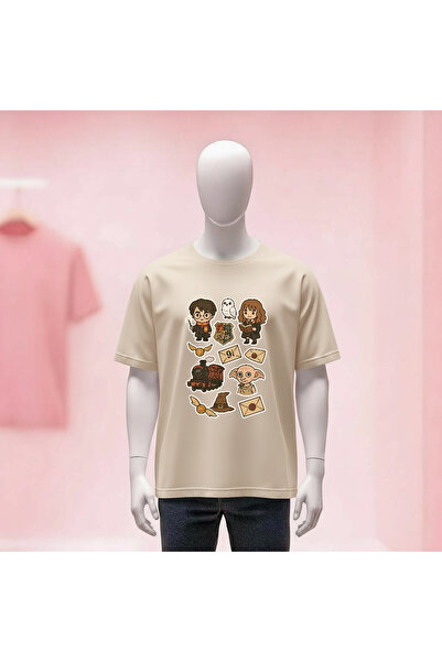 Vordevia Harry Potter Printed Crew Neck Wide Fit Unisex Tshirt