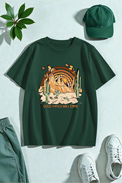 trendypassion Unisex Good Things Will Come Printed Design Tshirt