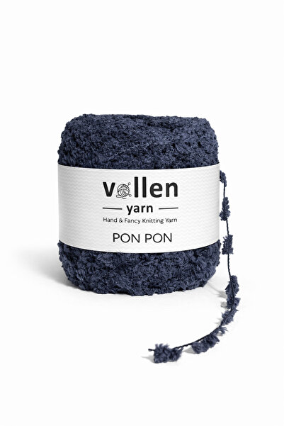 vollen yarn Velvet Pompom Rope 100 Gr 140 Mt |   Hand Knitted Pompom Yarn |  ...