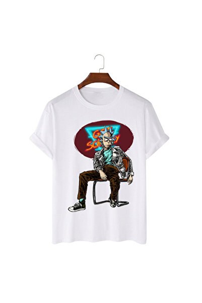 Kartier Tricou Unisex Alb Badass Rick