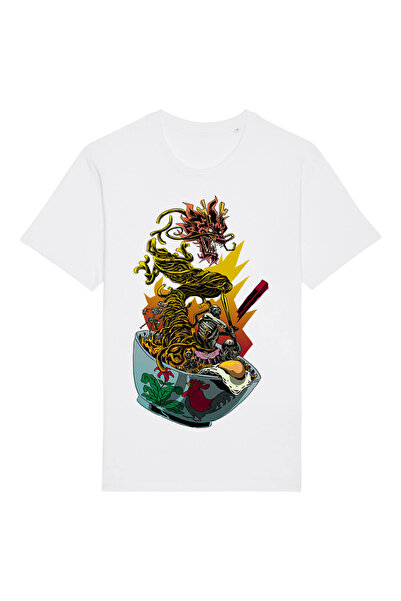 Kartier Tricou Unisex Alb Death By Ramen