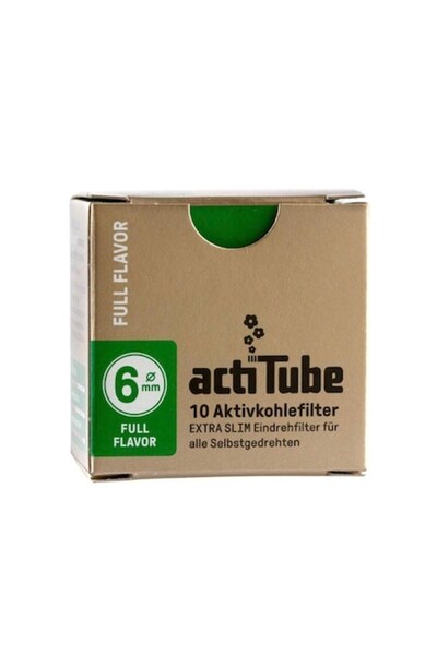 Actitube Extra Slim Gold Activated Charcoal Filters 6mm x 10 pcs