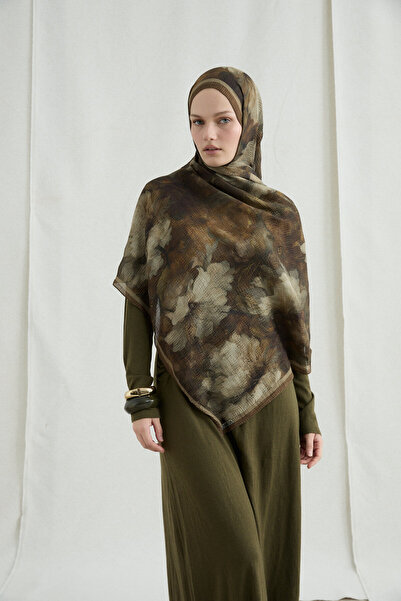 cs camellia scarf Libre Müslin Şal - Çağla