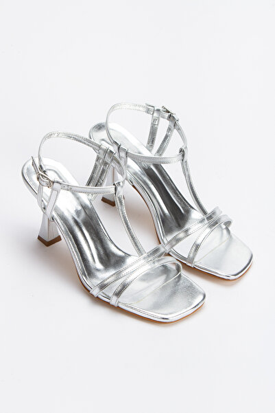 MFT AYAKKABI Women's Thin Strap Goblet Heeled Evening Dress Shoes