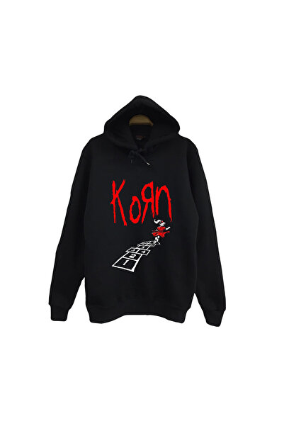 fame-stoned Korn - Follow the Leader - Hanorac negru unisex cu imprimeu album...