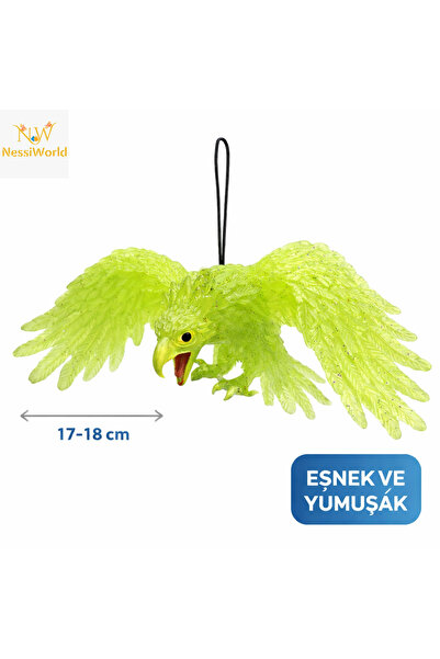 NW NessiWorld Viseći ukras u obliku orla od lateksa, zeleni, 17-18 cm