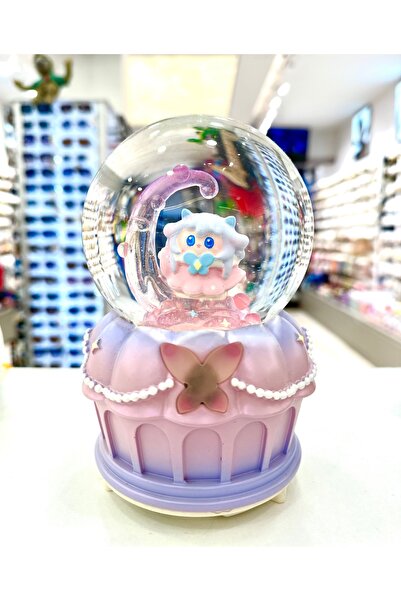 GLOW ACCESSORIES BAE IŞIKLI KAR KÜRESİ KENDİNDEN KAR PÜSKÜRTMELİ DEV BOY 16 CM