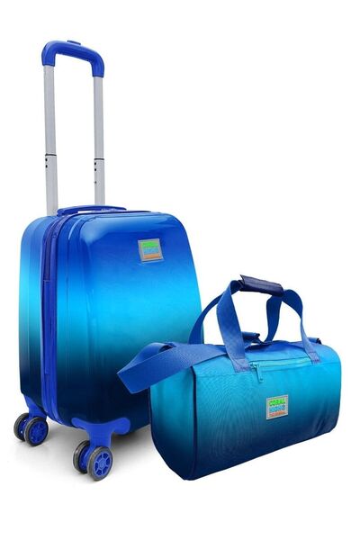 Coral High Erkek Çocuk Mavi Lacivert Renk Geçişli Çocuk Valizi ve Seyahat/Spo...