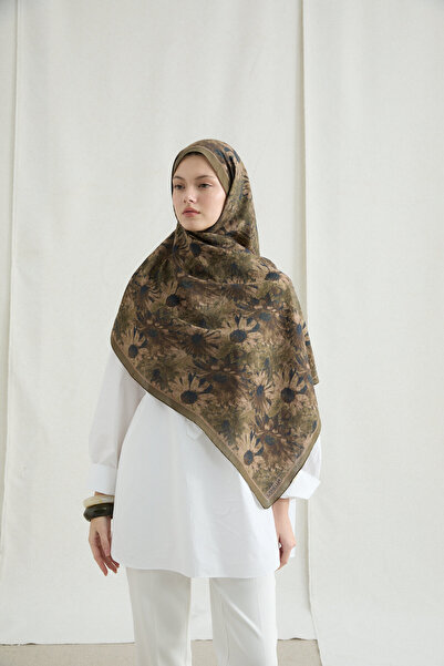 cs camellia scarf Lisa Cotton Viscose Shawl - Khaki