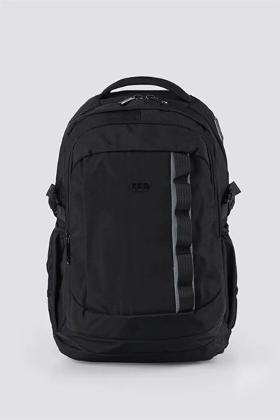 ÇÇS Black Unisex Large Volume Travel & Laptop Backpack with 15.6' Laptop Comp...