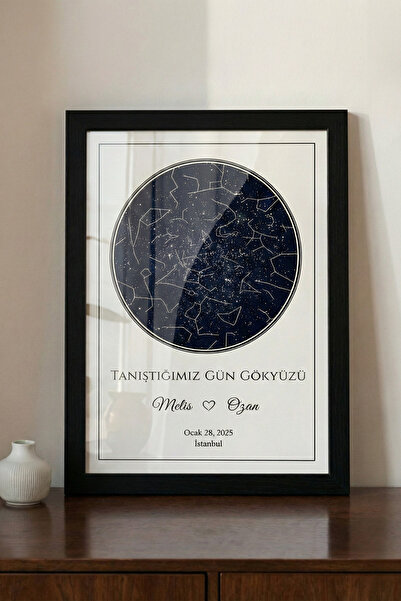 Pura Morena Kişiye Özel Yıldız Haritası Cam Tablo Sevgiliye Hediye Doğum Günü...