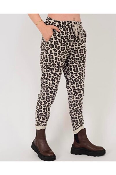 Park Moda Italian Leopard Print Trousers