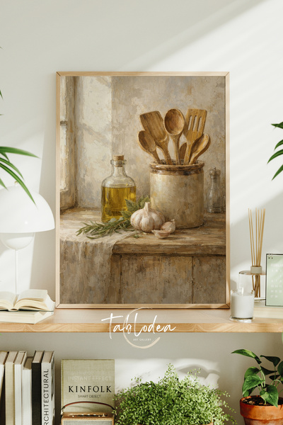 tablodea Pictură murală vintage rustică pentru bucătărie TD, cu tematică cu u...