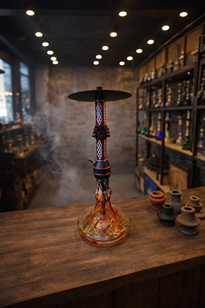 Dark Wolf Nargile Takımı – Cam Vazo, Alüminyum Gövde, Çelik İç Yapı, Silikon ...