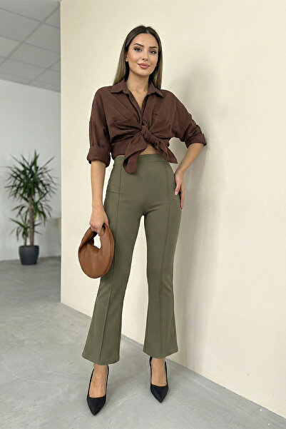 MODAQU Çimalı Spanish Style Trousers - Khaki