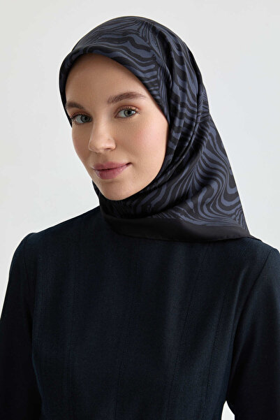 Tuğba Nilda Twill İpek Eşarp - Lacivert