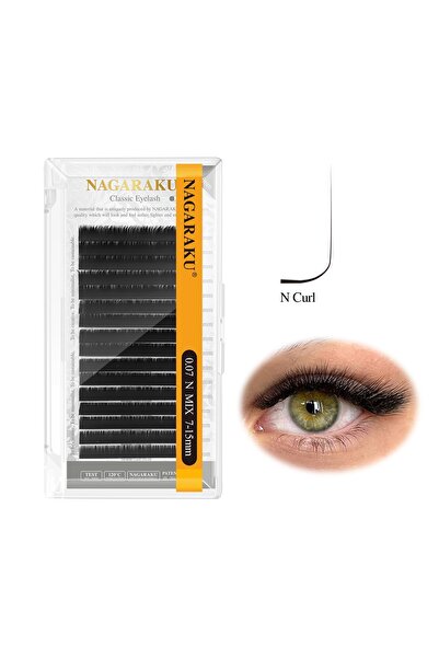 NAGARAKU İpek Kirpik 0.07 KALINLIK N KIVRIM MİX KUTU N KIVRIM