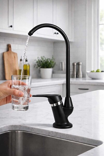 luxury faucet صنبور تنقية أسود صغير الحجم، صنبور تنقية بجسم نحاسي