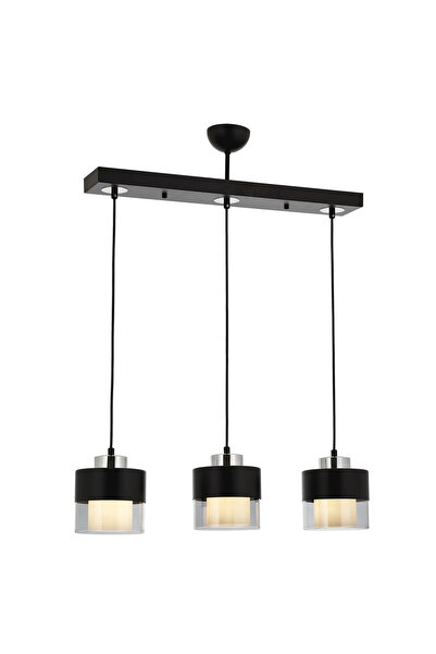 NZL Lighting Aconn Üçlü Yemek Masası Siyah Renk Kaplamalı