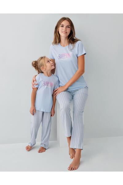 Arnetta Mom and Child Pajamas Sold Separately,100% Cotton,Red Heart Pattern, ...