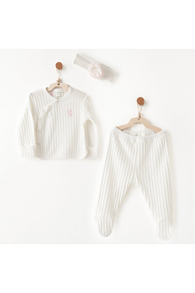 andywawa Baby Zibin Set 3 Pcs Side Snap Set Jacquard Summer Time