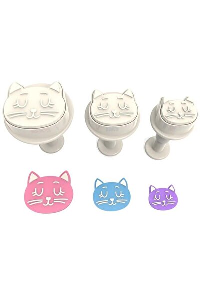 Adana Pasta Malzemeleri قطعة قماش ثلاثية الأبعاد بتصميم قطة RP10160 (3 قطع)