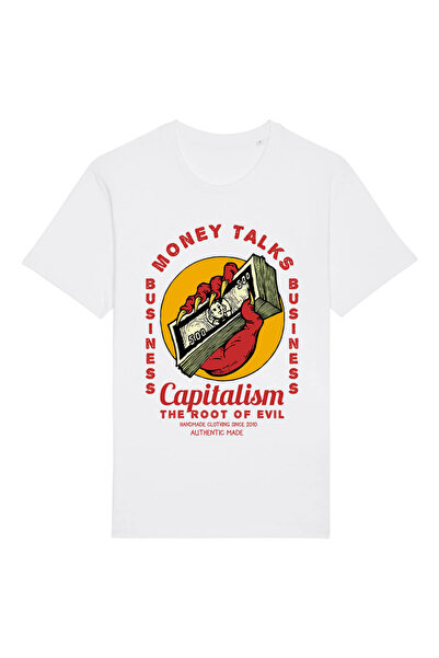 Kartier Unisex White T-Shirt Money Talks