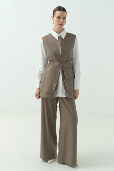 FUSHYA Çanta Detaylı Pantolonlu Takım