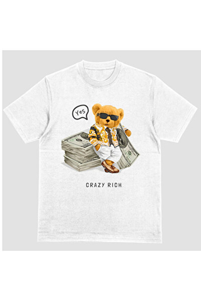 Kartier Unisex White Chillout Teddy T-Shirt