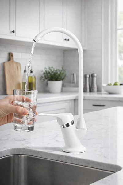 luxury faucet White Small Purification Faucet Mixer Brass Body Purification F...