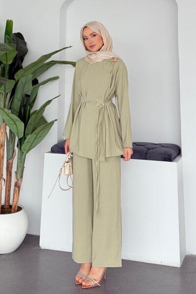 Şulemoda Giyim Cupra Shoulder Detailed Suit Mint