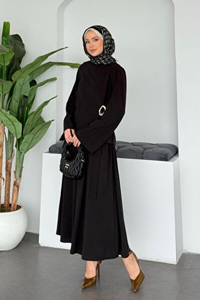 Şulemoda Giyim Rose Buckle Suit Black