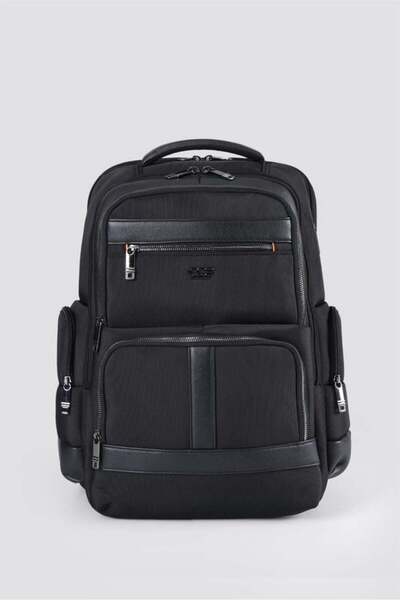 ÇÇS Black Unisex Large Volume Travel & Laptop Backpack with 15.6' Laptop Comp...