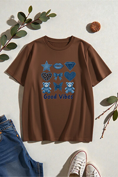 uyguntarz Μπλουζάκι Unisex με στάμπα Good Vibes