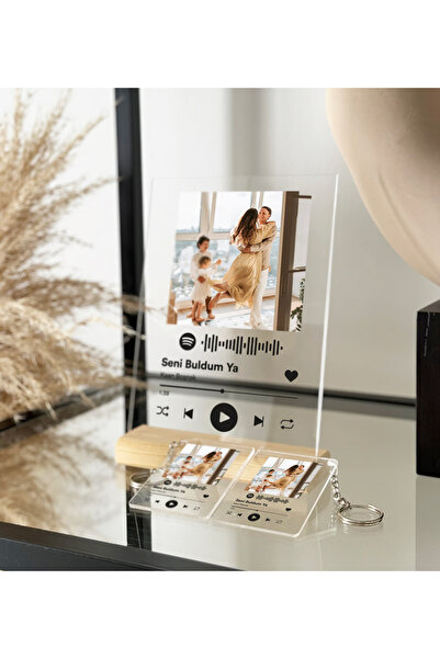 tablopix Spotify Plak ve 2 Adet Anahtarlık