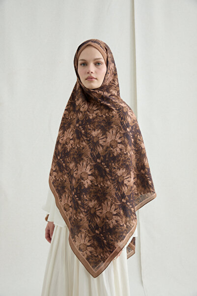 cs camellia scarf Lisa Cotton Viscose Shawl - Caramel