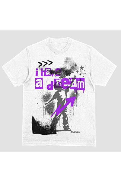 Kartier Unisex White T-Shirt I Have A Dream