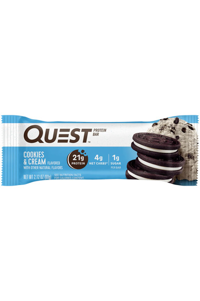 Quest Protein Bar Cookies & Cream Flavor 12 Pcs Crunchy High-Protein | Energy...