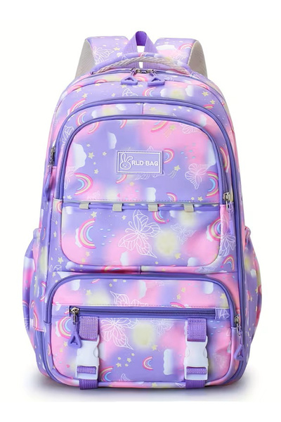 Hüvendo Ultra-Lightweight Design, Multi-Compartment Girls' School Bag with Sh...