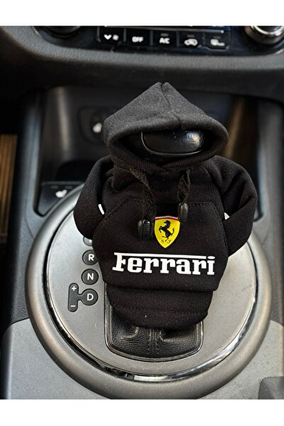 Asel FERRARİ Siyah Vites Poları Kapşonlu Sweatshirt