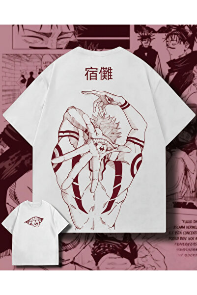 Touz Moda Jujutsu Kaisen Printed Unisex Oversize T-Shirt