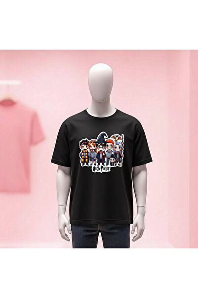 Vordevia Harry Potter Printed Crew Neck Wide Fit Unisex Tshirt