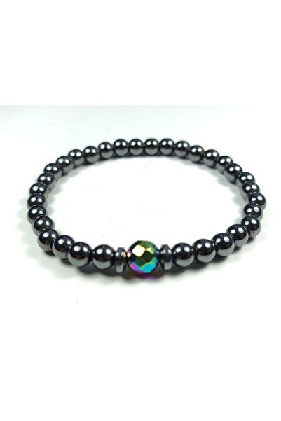 İskeçe Tesbih Hematite and His Stone (7 Different Colors) Combination Bracele...