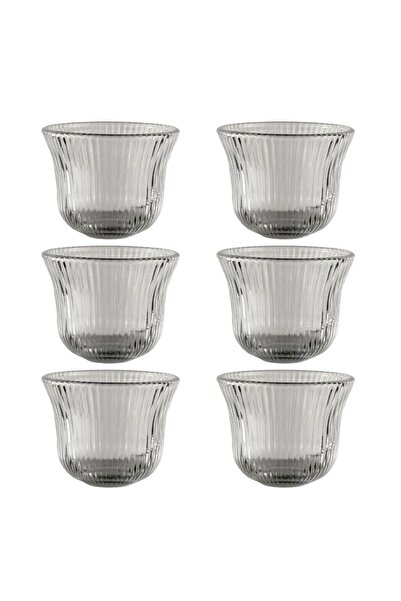 Afaq Saudi Arabian coffee cups, transparent, 90 ml - 6 pieces