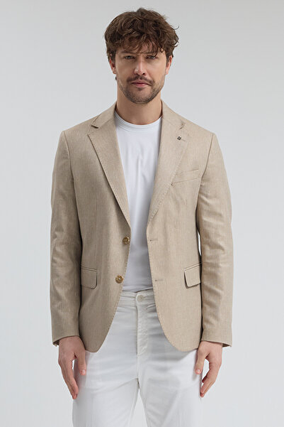 Frappoli Victor Men's Mink Cotton Blended Half-Lined Mono Collar Sport Blazer...