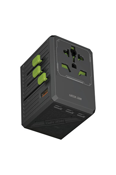 Green Lion Jan 35W 6-in-1 and 2-in-2 Adapter Cable, Black, Green Lion