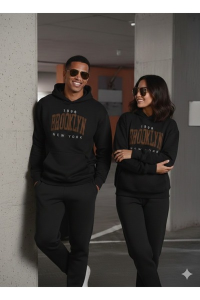 WOODROFFE بدلة رياضية من نوع سيفري كومبيني بروكلين مطبوع هودي ألت أب توب قصة ...