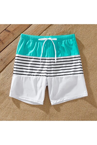 Dotail PatPat swim shorts, tropical stripes, multicolor, size XL