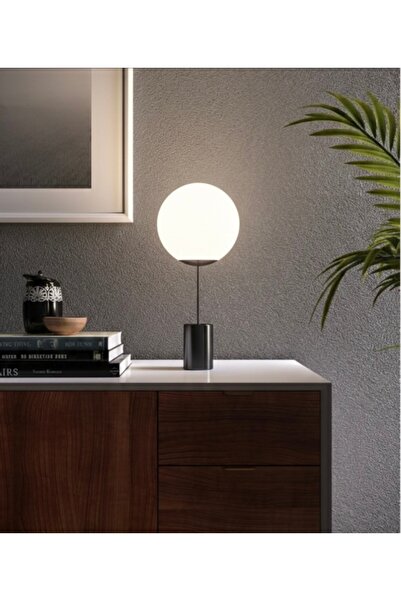 demet habek mylights Black Body Matte Opal White Glass Globe Head Lampshade E...